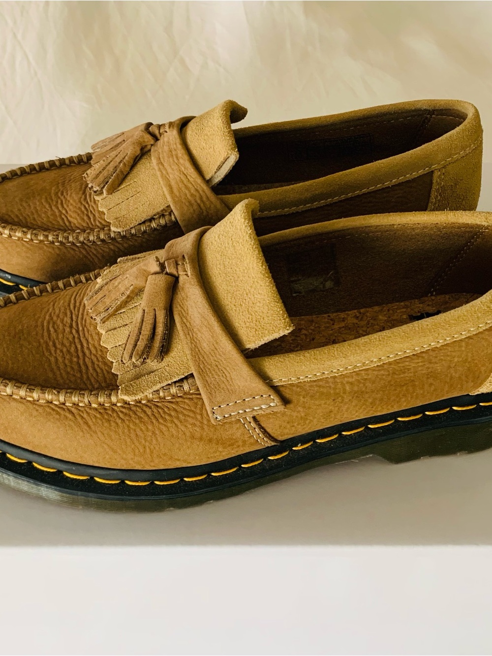 Dr. Martens Tan Suede Tassel Loafers